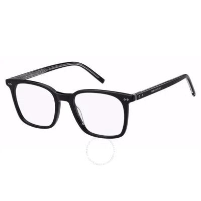 Tommy Hilfiger Demo Square Men's Eyeglasses Th 1942 0807 52 In Black