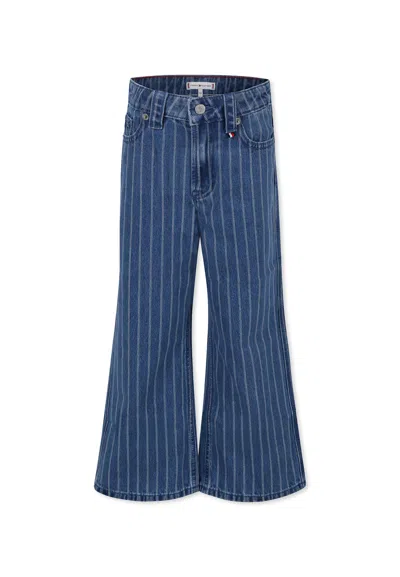 Tommy Hilfiger Kids' Denim Jeans For Girl With Flag