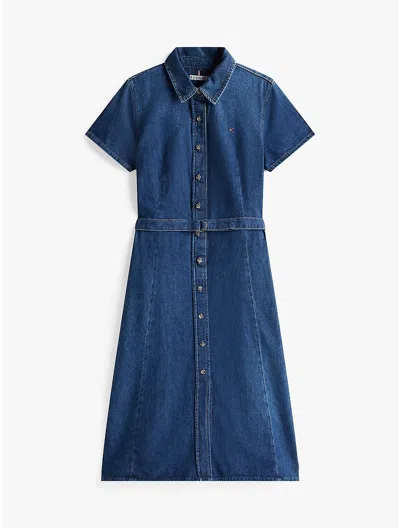 Tommy Hilfiger Denim Shirtdress In New Blue