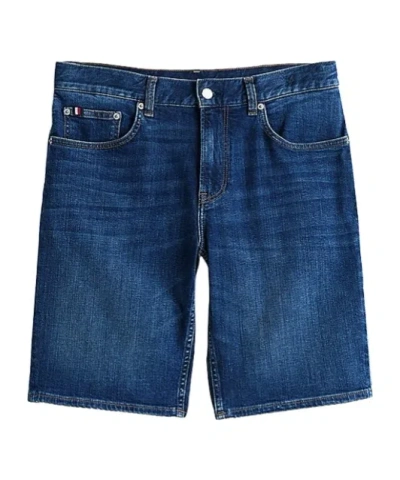 Tommy Hilfiger Denim Shorts With Belt Loops In Blue