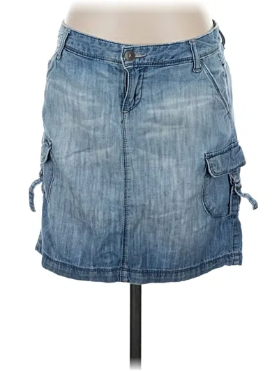 Pre-owned Tommy Hilfiger Denim Skirt In Blue