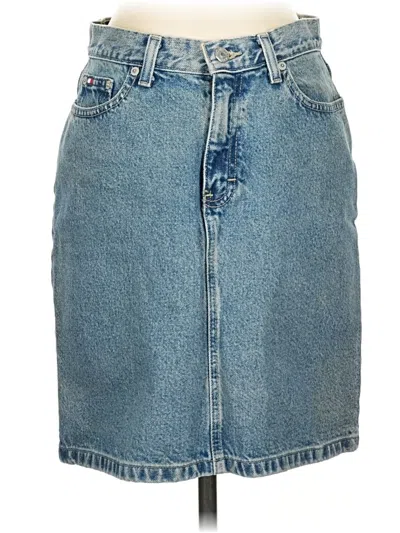 Pre-owned Tommy Hilfiger Denim Skirt In Blue