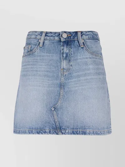 TOMMY HILFIGER DENIM SKIRT WITH POCKETS AND STITCHING