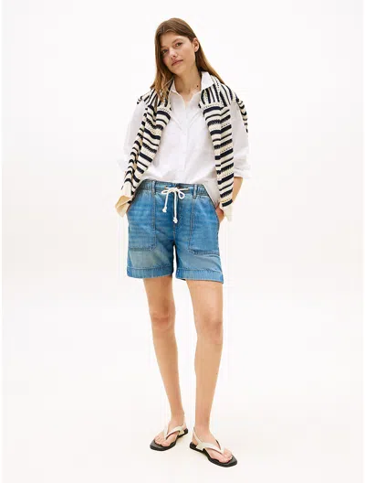 Tommy Hilfiger Denim Utility Short In Blue