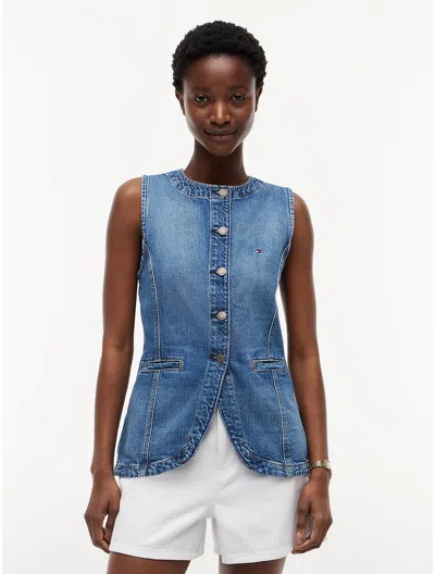 Tommy Hilfiger Denim Vest In Blue