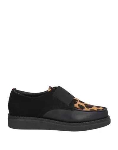Tommy Hilfiger Denim Woman Loafers Black Size 6.5 Leather