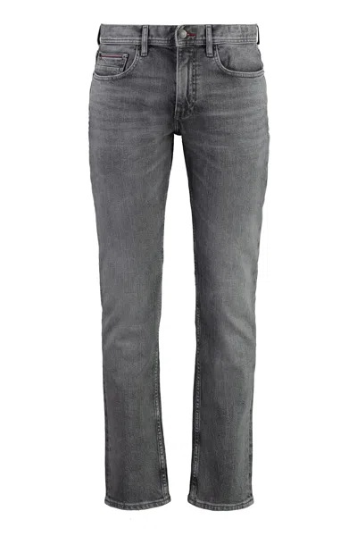 Tommy Hilfiger Denton 5-pocket Straight-leg Jeans In Grey