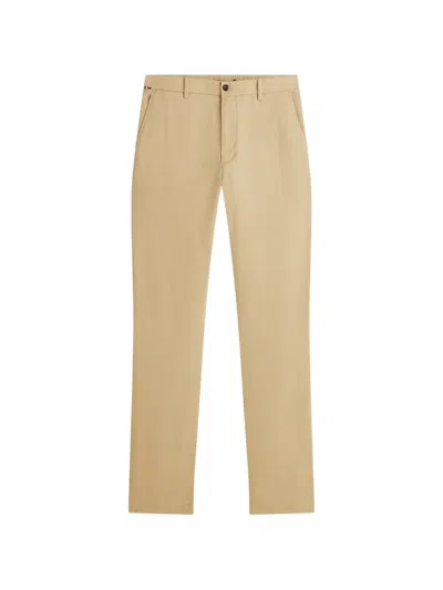 Tommy Hilfiger Denton Straight-leg Elasticated-waistband Linen Trousers In Neutral