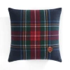 Tommy Hilfiger Devon Tartan Blue Throw Pillow In Blue