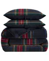 Tommy Hilfiger Devon Tartan Reversible Blue Comforter Set In Multi