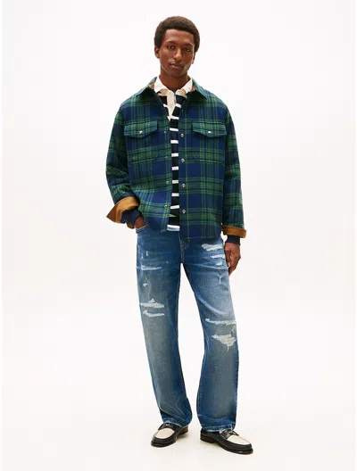 Tommy Hilfiger Distressed Loose Fit Jean In Blue