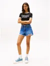Tommy Hilfiger Distressed Medium Wash Denim Short In Denim Dark