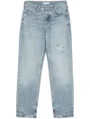 Tommy Hilfiger Distressed Straight Jeans In Blue
