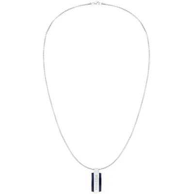 Tommy Hilfiger Dog Tag Necklace Silver