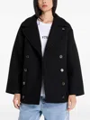 Tommy Hilfiger Double-breasted Peacoat In Black