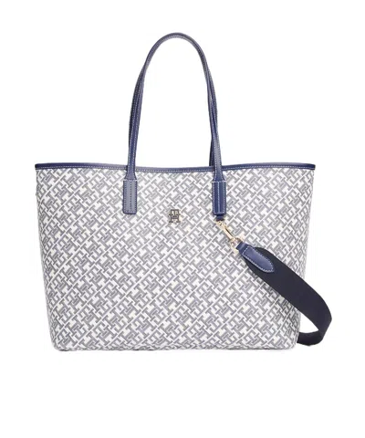 Tommy Hilfiger Double Handle Shoulder Bag In Gray
