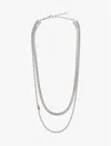 Tommy Hilfiger Double Layer Necklace In Silver