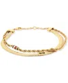 Tommy Hilfiger Double-row Flex Bracelet In Gold