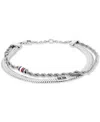 Tommy Hilfiger Double-row Flex Bracelet In Silver