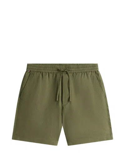 Tommy Hilfiger Dover Drawstring-waist Linen Chino Shorts In Green