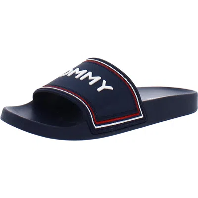 Tommy Hilfiger Doxen Womens Slip On Outdoors Slide Sandals In Multi