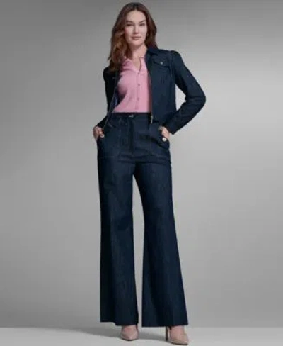 Tommy Hilfiger Draft  Womens Denim Zip Trucker Jacket Denim Sailor Pants In Blue