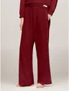 Tommy Hilfiger Drawstring Lounge Pant In Deep Rouge