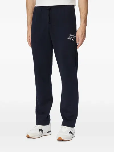 Tommy Hilfiger Elastic Waist Sports Pants In Black
