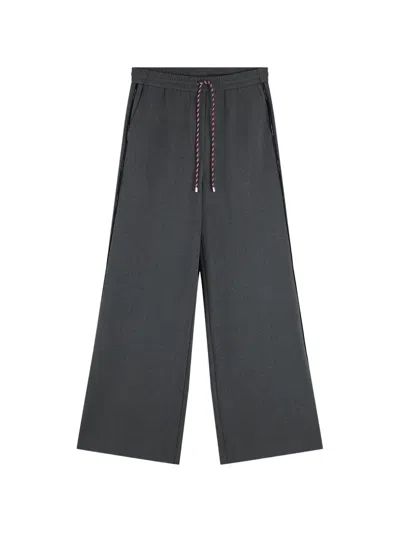 Tommy Hilfiger Drawstring Wide-leg Trousers In Gray