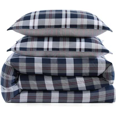 Tommy Hilfiger Dream Madras Cotton Percale Duvet Cover & Shams Set In Black