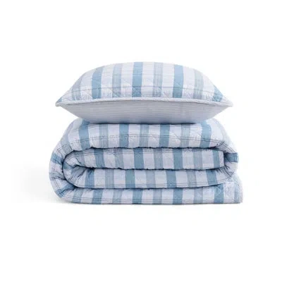 Tommy Hilfiger Dreamy Plaid Cotton Blue Quilt Set