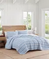 Tommy Hilfiger Dreamy Plaid Cotton Reversible 3-pc. Quilt Set, King In Blue