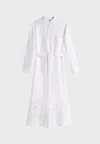 Tommy Hilfiger Embroidered Eyelet Midi Shirtdress