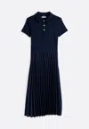 Tommy Hilfiger Dress Gold Btn Mix Polo Dress In Blu