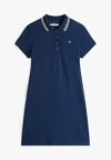Tommy Hilfiger Dress Sporty Feminine Reg Polo Dress In Blu