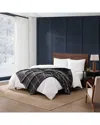 Tommy Hilfiger Dumbo Windowpane Plush Throw Blanket In Black