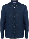 Tommy Hilfiger Dyed Linen Shirt In Blue