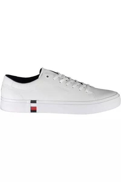 Tommy Hilfiger Eco-chic White Sneakers With Contrasting Accents