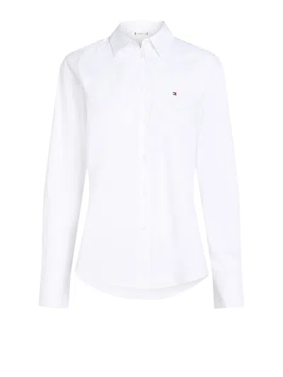 Tommy Hilfiger Eco-friendly Cotton Blend Shirt In White