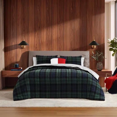 Tommy Hilfiger Edinburgh Tartan Reversible Blue Comforter Set In Multi