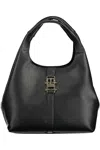 Tommy Hilfiger Elegant Black Shoulder Bag With Contrasting Details