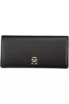 Tommy Hilfiger Elegant Black Zip Wallet With Secure Closure