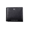 Tommy Hilfiger Sleek Black Leather Wallet With Ample Storage