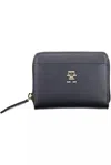 Tommy Hilfiger Elegant Blue Zip Wallet With Contrasting Details