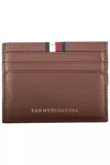 Tommy Hilfiger Elegant Brown Leather Card Holder In Brown