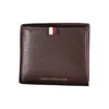 Tommy Hilfiger Elegant Brown Leather Wallet With Modern Contrast