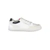 Tommy Hilfiger Elegant White Lace-up Sneakers With Contrast Detail In White
