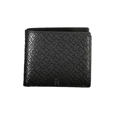 Tommy Hilfiger Elegant Leather Wallet With Coin Purse In Black