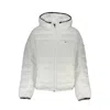 Tommy Hilfiger Elegant White Hooded Jacket With Contrast Details