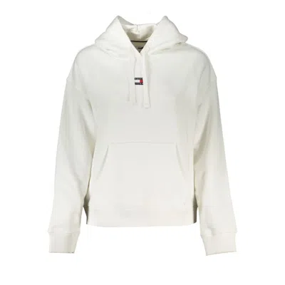 TOMMY HILFIGER ELEGANT WHITE HOODED SWEATSHIRT